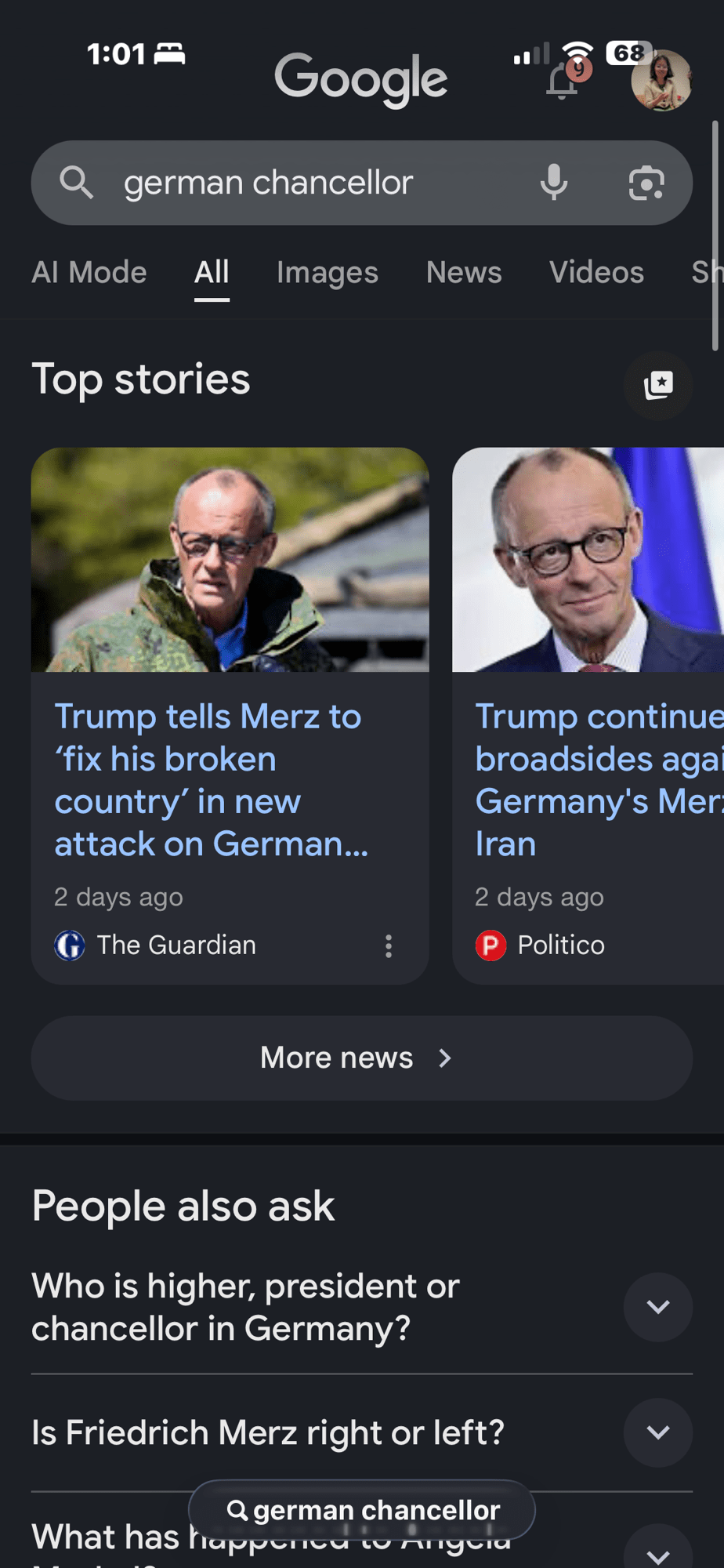 Donald J. Trump, Friedrich Merz,&nbsp;etc.