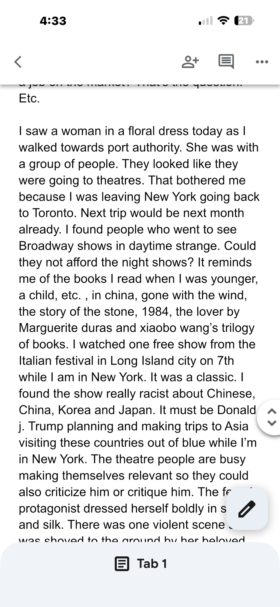 NYC writing excerpt may 2026 ,&nbsp;women