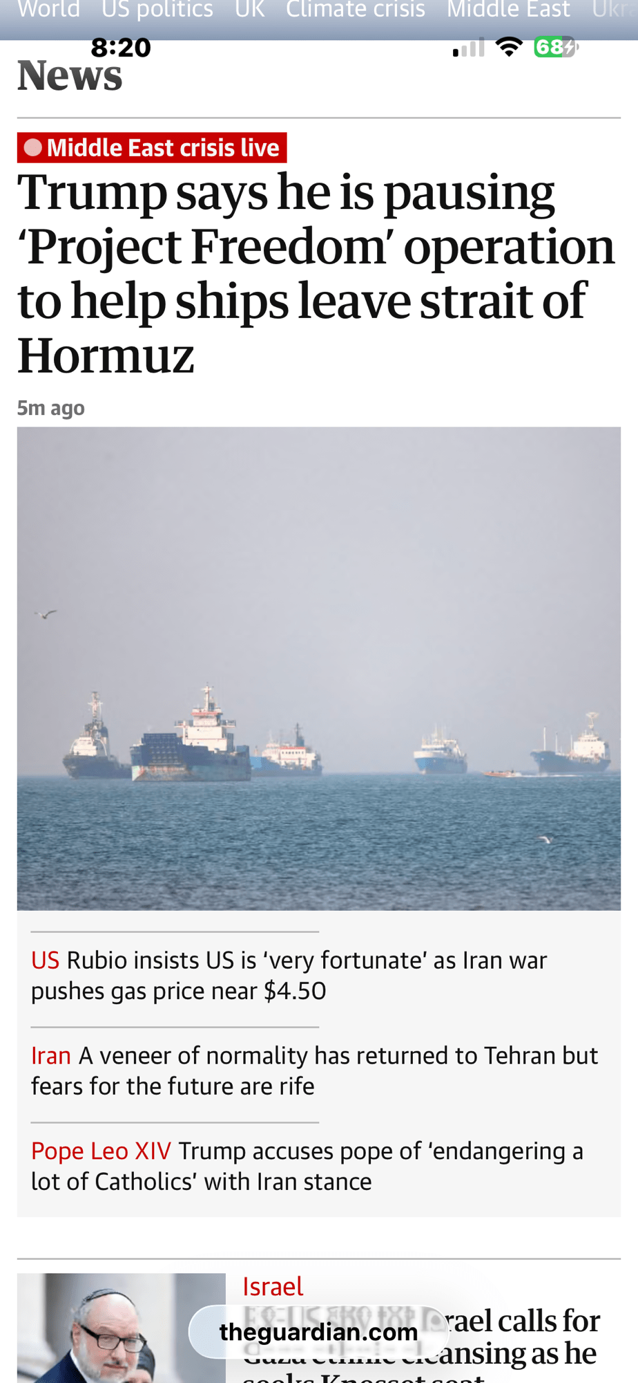 Donald J. Trump, Hormuz,&nbsp;etc.