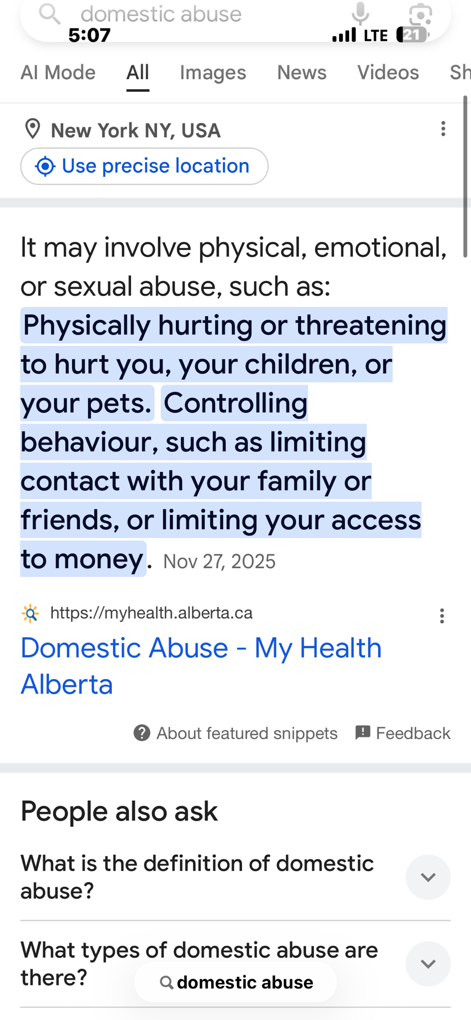 Domestic abuse