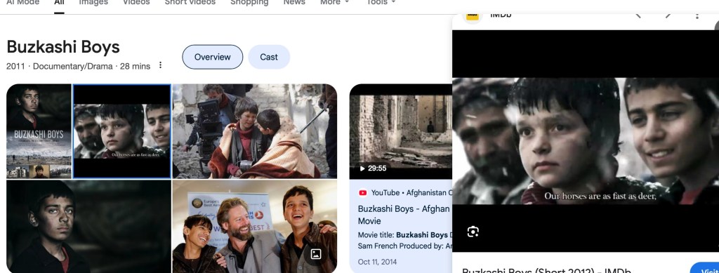 Oscars and Afghanistan