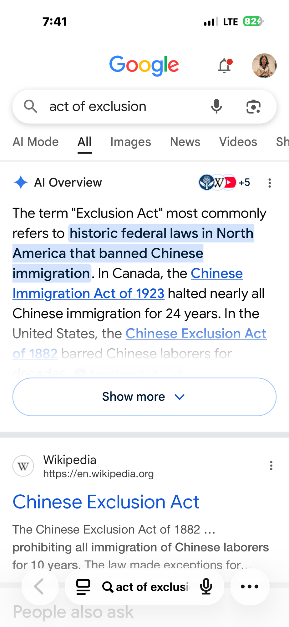 Exclusion Act